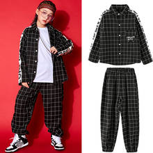 New Hip Hop Costumes For Kids Plaid Hiphop Suit Jazz Performance Clothing Street Dance Outfit Children Modern Stage Wear DN10596 2024 - buy cheap