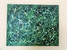 Pintura abstracta estilo Jackson Pollock, obra de arte Original, paneles de pared moderna, suministros de arte, pintura al óleo abstracta, efecto de masa 2024 - compra barato