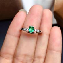 SHILOVEM 925 sterling silver Natural Emerald rings classic fine Jewelry women wedding plant wholesale new 4*5mm mj0405321agml 2024 - buy cheap