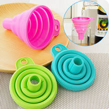 1Pcs New Mini Silicone Folding Funnels Kitchen Tools Kitchen Accessory Foldable Funnel Mini Silicone Collapsible Portable Funnel 2024 - buy cheap