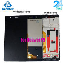 Tela lcd de 5.2 polegadas para huawei p9, com touch screen, digitalizador, montagem + quadro para huawei p9 drive 2024 - compre barato