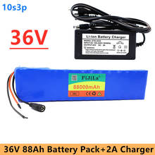 10S3P 36V 88Ah Battery ebike battery pack 18650 Li-Ion Battery 500W High Power and Capacity 42V Motorcycle Scooter with charger 2024 - buy cheap
