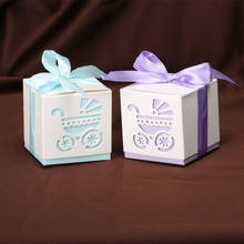 10pçs lembrança de casamento tema caixa de doces caixa de presente lembrança do bebê caixa com fita caixa de papel de chocolate caixa de presente linda para casamento 2024 - compre barato