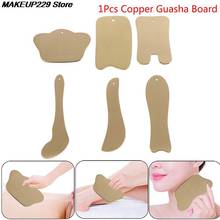 Copper Guasha Scraping Massage Scraper Face Massager Acupuncture Gua Sha Board Acupoint Facial Body Acupuncture Pressure Therapy 2024 - buy cheap