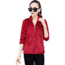 Polar fleece jacket women short autumn winter coral fleece wild cardigan top warm stand collar double-sided fleece coat A118 2024 - buy cheap