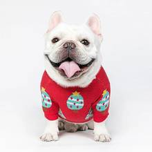 Ropa de Navidad para perros pequeños y medianos, suéter de moda para perros de Navidad, ropa cálida de invierno para Pug, disfraces Yorkie Corgi para mascotas 2024 - compra barato
