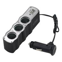 Car Lighter Multi Socket Splitter 3 Way USB Charger Adapter DC 12V New hot boutique 2024 - buy cheap