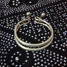Ethnic Wind Miao Silver Bell Bracelet Bracelet and Foot Bracelet Opening Original Hand Restoration Bracelet Silver Jewelry 2024 - buy cheap