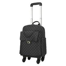 Famous Brand Vintage Suitcase Wheels  Rolling Luggage Men Cabin Women Leather Travel Trolley Bag 2024 - buy cheap