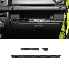 Console central decoração capa guarnição decalque adesivo para suzuki jimny 2019 2020 2021 acessórios interiores do carro fibra de carbono macio 2024 - compre barato