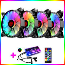 COOLMOON PC Case Cooler Fan AURA SYNC 120mm RGB Mute Adjustable LED 5V ARGB With RF Remote Controller Cooler Fan RGB Cooling Fan 2024 - buy cheap