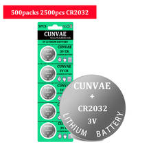 Batería de litio CR2032 CR 2500 3V BR2032 DL2032 para reloj, ordenador, calculadora, Control remoto, pila de botón, 2032 piezas 2024 - compra barato