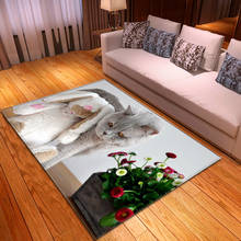 Tapete de flanela para crianças, tapete com estampa 3d de desenho animado para decoração de quarto, sala de estar, quarto, macio, para engatinhar 2024 - compre barato