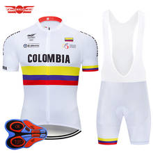 2022 Colombia Cycling Jersey 9D White Set Men‘s Cycling Wear Bike Clothes Bicycle Clothing MTB Cycling Clothing Cycling Kit 2024 - buy cheap