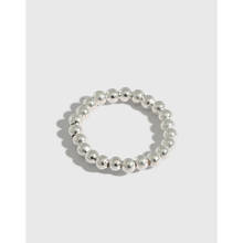 SHANICE S925 sterling silver ring Korean minimalist elastic rope transfer beads Finger Rings Wedding Geometric Rings for Women 2024 - buy cheap