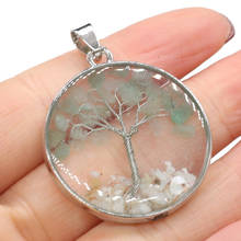 Natural Stone Pendants Green AventurinesTree of Life High Quality for Fashion Jewelry Making DIY Necklace Earrings 2024 - buy cheap