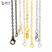 High Quality 10pcs/lot 2mm Width Rolo Chain Necklace DIY Jewelry Chain Wholesale LSCH14 2024 - buy cheap