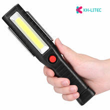 Светодиодный фонарик с COB матрицей, портативный магнитный светильник с USB-зарядкой для ремонта автомобиля, кемпинга, скалолазания, охоты, 4 режима 2024 - купить недорого