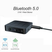 Receptor y transmisor Bluetooth 5,0 2 en 1, adaptador inalámbrico estéreo Real, Audio con AUX de 3,5 MM para TV, MP3 y PC en casa 2024 - compra barato