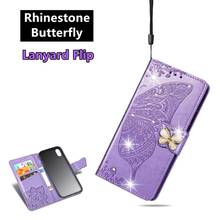 Rhinestone Leather Case For RedMi Note 9S 8T 8 9 Pro 7 7A 5 6 8A 6A 10X Flip Book Case Cover For Xiaomi Mi Note 10 9T Pro 9 Lite 2024 - buy cheap