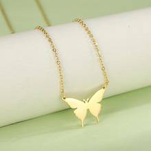COOLTIME Lovely Butterfly Animal Necklace For Women Men Luxury Ladies Gold Silver Color Jewelry Pendant Necklaces Birthday Gift 2024 - buy cheap