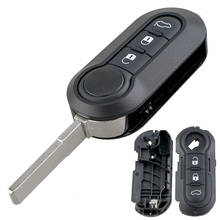 3 Buttons Smart Car Key Shell Remote Control Folding Housing Replacement Car Key Case Fit for Fiat 500 Panda Punto Bravo 2024 - buy cheap
