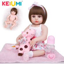 KEIUMI-Muñeca de cuerpo completo de vinilo de silicona para niños, juguete de bebé Reborn de 19 pulgadas, regalo de cumpleaños 2024 - compra barato