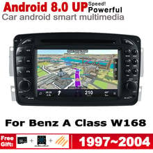 Central multimídia automotiva para mercedes benz, 2 din, android 8.0, dvd, som estéreo, tela hd ips, dsp, navegação gps, rádio, para os modelos classe a, w16, 1997 a 2004 2024 - compre barato