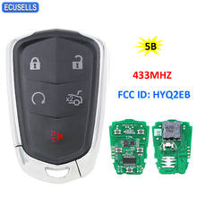 4+1/5 Button Smart Remote Car Key Keyless Entry Fob 433MHz for Cadillac XTS CTS CT6 ATS 2017-2018 FCC ID: HYQ2EB 2024 - buy cheap