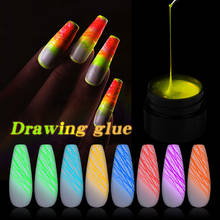8 Color Luminous Professional Paint UV Nail Gel Spider UV/LED Nail Art Gel Polish Stretch Glue Tools Varnish Drawing 2024 - buy cheap
