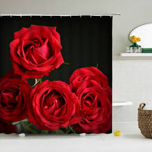 Flower Plant Bathroom Shower Curtains With Hooks Waterproof Bath Curtain Washable Cloth Modern 3d Print Home Decor Bath Screen 2024 - buy cheap