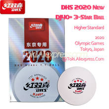 Pelota de tenis de mesa Original DHS DJ40 + 3 estrellas para juegos de TOKYO/WTT, 3 bolas de Ping Pong 2024 - compra barato