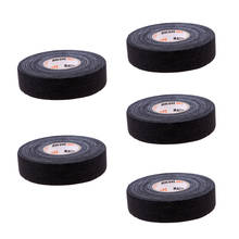 5 Roll Multi-purpose Durable Cloth Hockey Stick Tape 1' x 25 Yards Black 2024 - buy cheap