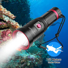 D2 LED Diving Flashlight Super Bright P70 Torch Professional IPX8 Dive Lamp 150M Underwater Lantern Waterproof 26650/18650 Light 2024 - buy cheap