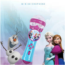 Disney-amplificador de música para niños, juguetes de la princesa Frozen, Elsa, Anna, micrófono para cantar, canciones K para bebés, regalos de cumpleaños 2024 - compra barato
