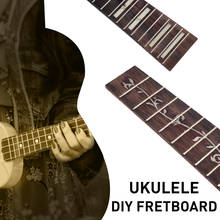 Ukulele Fingerboard DIY Replacement Wooden Ukulele Neck Fretboard Solid Rosewood Ukulele Fretboard 2024 - buy cheap