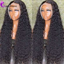 13x4 kinky encaracolado perucas brasileiras encaracolado frente do laço perucas de cabelo humano para as mulheres pré-arrancadas perucas de onda profunda cabelo mongol remy 150 2024 - compre barato