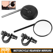 Universal 2 Pcs Chrome Motorcycle Back View Stainless Steel Mirror Classic Retro Vintage Round Rearview Mirror specchietti moto 2024 - buy cheap