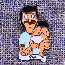 Bob with a baby in his arms enamel pin warm love gift family jewelry 2024 - buy cheap