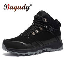 Super Warm Winter Snow Boots Outdoor Non-slip Men Snow Boots Lace Up Men Ankle Boots Waterproof Comfortable Winter Shoes Male 2024 - buy cheap