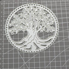 Lace Circle Border Tree Background Metal Cutting Dies Cut Die Scrapbooking Craft Paper Knife Mould Blade Punch Stencils Dies 2024 - buy cheap