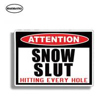 Виниловая наклейка HotMeiNi, 13 см x 9,2 см Предупреждение о снегоходе, лыжах, санях, шутках, стикер для графического автомобиля 2024 - купить недорого