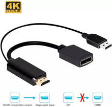 4K HDMI-compatible to DisplayPort Converter Extension cable HDTV 1.4 to DP 1.2 with VESA Dual-Mode and USB2.0 Power for laptops 2024 - buy cheap