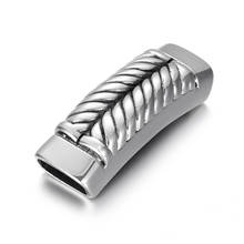Stainless Steel Slider Beads Polished Curved Rectangular 12x6mm Hole Bead Slide Charms Accessories for Jewelry Making 2024 - buy cheap