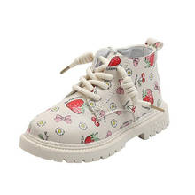 Botas Martin de estilo británico para niña, zapatos bonitos con estampado de fresa, novedad de otoño, 2020 2024 - compra barato