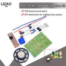 Simulation power outage acousto-optic alarm kit DIY electronic production PCB circuit board sound alarm student training topic 2024 - buy cheap