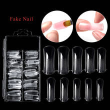 20/50/100PCS Clear Full Cover Nail Forms Acrylic False Fake Nails Quick Building Mold Tips Nail Finger Extension 2024 - buy cheap