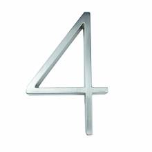 12cm Big 3D Modern House Number Door Home Address Numbers for House Number Digital Door Outdoor Sign Plates 5 Inch. #4 Silver 2024 - buy cheap
