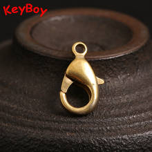 Brass Link Buckle DIY Handmade Basic Accessories Pure Copper Metal Leather Lobster Buckles Connection Hook for Keychain Necklace 2024 - buy cheap