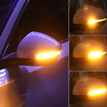 2pcs Universal Car Rearview Mirror Turn Signal Lights Indicator Lamp Streamer Strip Flowing Dynamic Flexible Side Light Amber 2024 - buy cheap